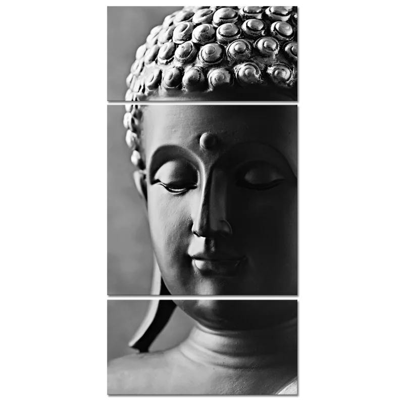 Visual Art Decor Black and White Buddha Canvas Wall Art Prints Home Wall Decoration Keep Peace