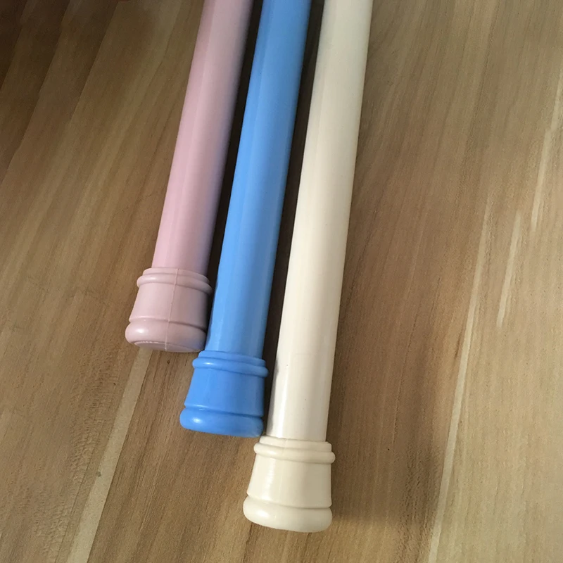 Adjustable Extendable Curtain Stick Free Punching Metal Spring Loaded Home Wardrobe Bathroom Thickening Shower Curtain Rod 1pc