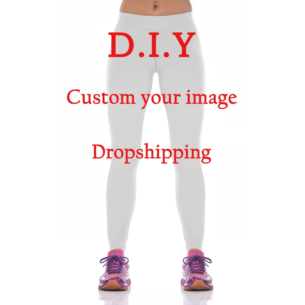 

IFPD DIY Customize Women Soft Legging Personality 3D Print Leggings Elastic Fitness Slim Design Fun Trousers DropShipping