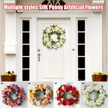 

Peony Artificial Flowers Wreaths Perfect Quality simulation Garland For Wedding Home Party Door Decoration FAS6
