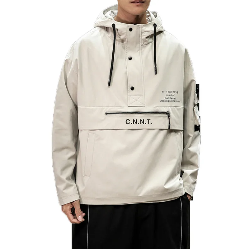 

Men Autumn Windbreaker Jacket Men Casual Sports Hip Hop Streetwear Patchwork Fashion Unisex Hooded Zipper Brand Pullover Coats