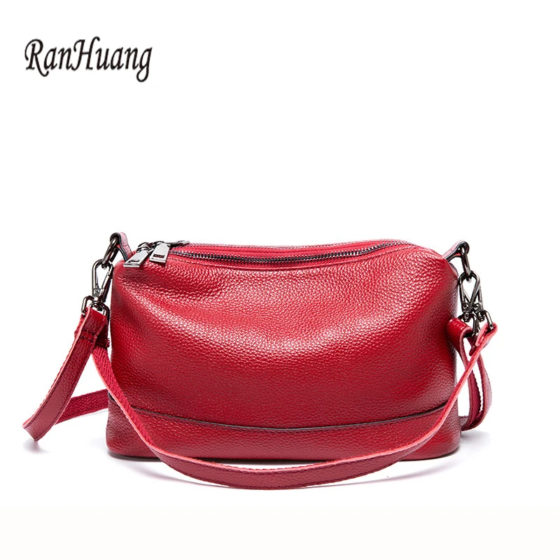 

RanHuang New 2021 Women Genuine Leather Shoulder Bags Small Messenger Bags High Quality Cow Leather Crossbody Bags Fashion Flap