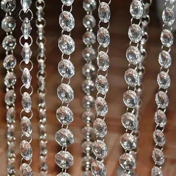 

5pcs Crystal Acrylic Beads Garland Diamond DIY Curtain Beads String For Wedding Home Party Decor Christmas Hanging Pendent Bead