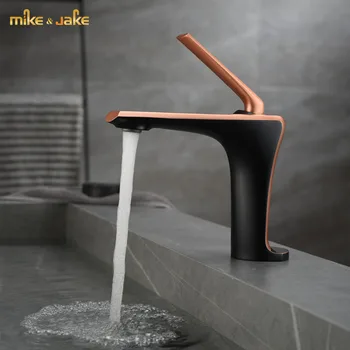 

Rose Gold black brass basin faucet bathroom hot and cold single handle faucet basin sink crane bathroom tap