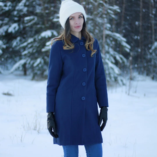 Koop Fall Winter Fashion Vrouwen Office Lady Blauw Wijnrood Zwart Gewatteerde Wollen Jas, womens Vrouwelijke 3xl Losse Elegante Jassen Overjas