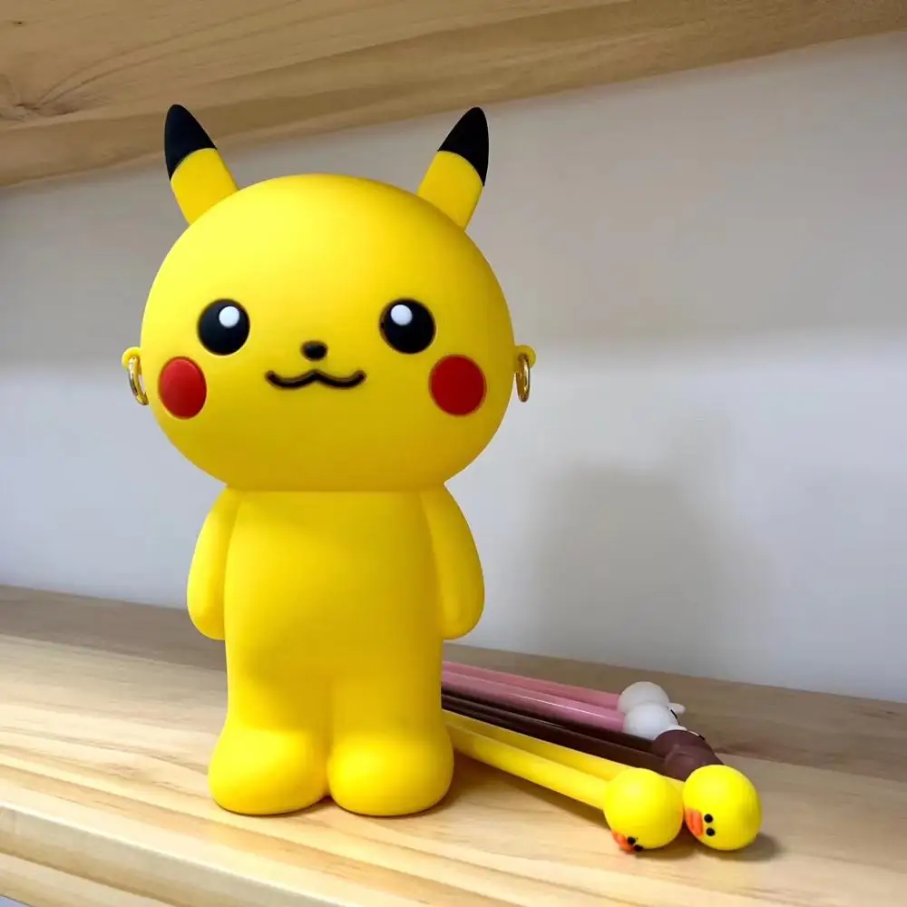 3D мультяшный силиконовый чехол-карандаш для школьные принадлежности для детей Канцелярский Подарочный Чехол-карандаш на молнии