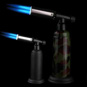 

New kitchen Spray Gun Torch Lighter Turbo Jet Windproof Double Flame Camping Lighter Big Firepower Inflatable Butane Gas Outdoor
