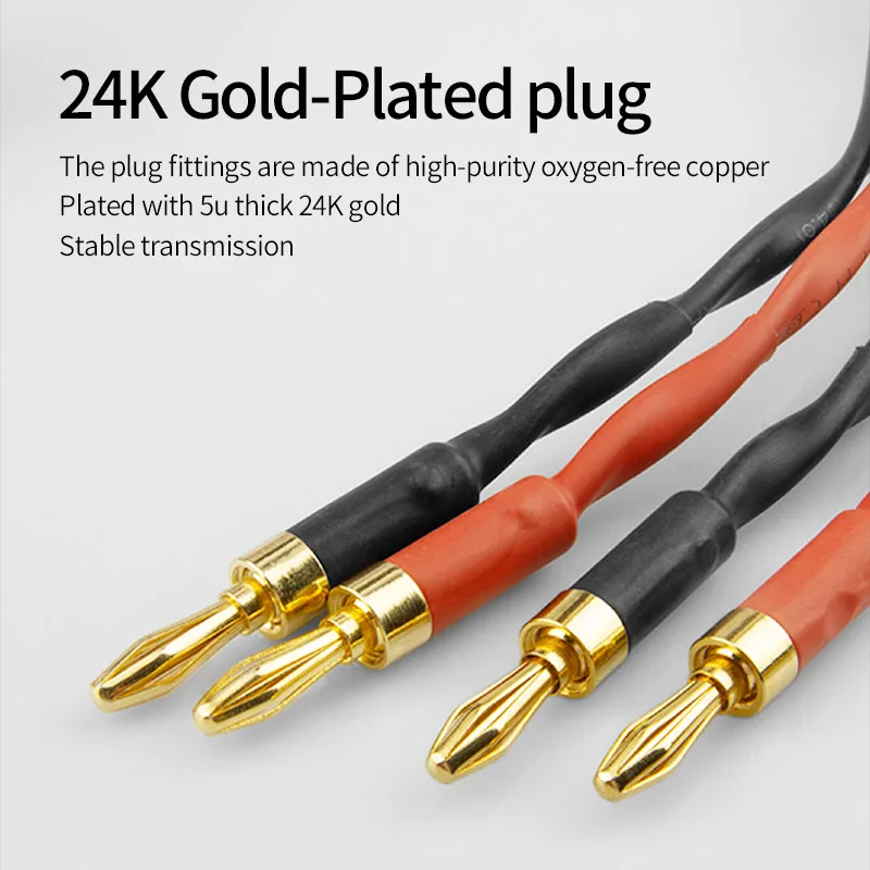 Canare L4s8f Alto-falante Cabo Par Ofc Cabo de Áudio Hi-fi Amplificador Alto-falante Cabo Banana Plug Cabo - Image 4