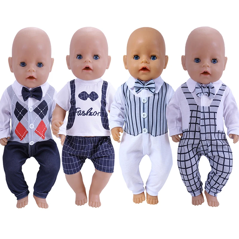 43cm Doll Clothes 18 Inch Gentleman's Attire Suit Fit 1/4 Bjd Doll Baby Born Newborn American Girl Birthday Festival Gifts