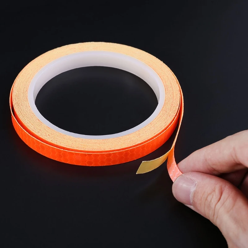 Новые 8m1cm светоотражающие наклейки флуоресцентный отражатель Защитная Наклейка на обод ленты LX9C