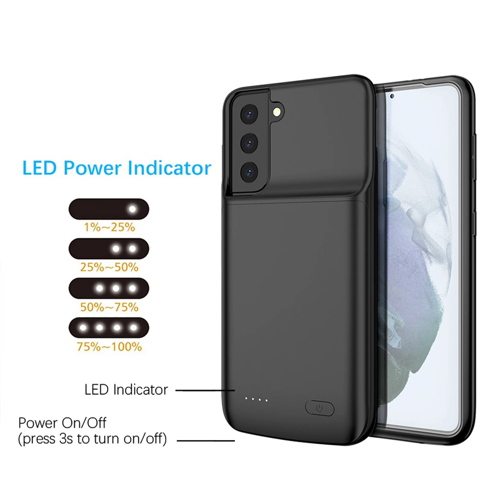 S21 5g Battery charger case For Samsung Galaxy S21 Ultra External power bank Galaxy S22 Ultra Plus shockproof Charging cover