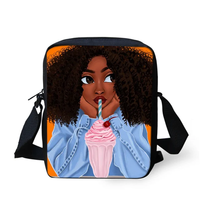 Бесшумные детские школьные сумки черная девочка волшебный афро женский с принтом Детский рюкзак подростковый школьный рюкзак Mochila Escolar - Цвет: LMZY1239E