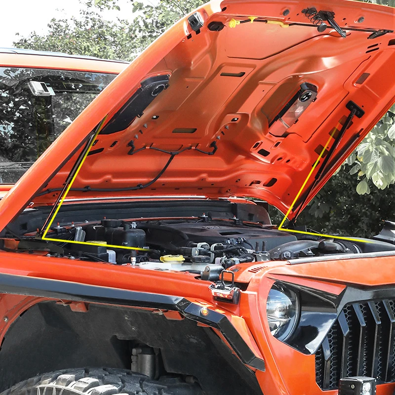 

For Jeep Wrangler JL 2018 2019 Engine Hood Shock Strut Damper Lifter Lift Support Hydraulic Rod Trust Rod 2PCS BRAND NEW