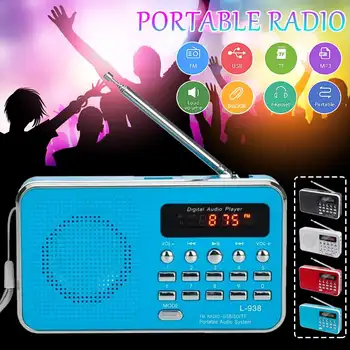

Mini Portable FM Radio TF FM MP3 USB Rechargeable Battery Handheld Music Speaker Digital Radios Handsfree Pockets Receiver