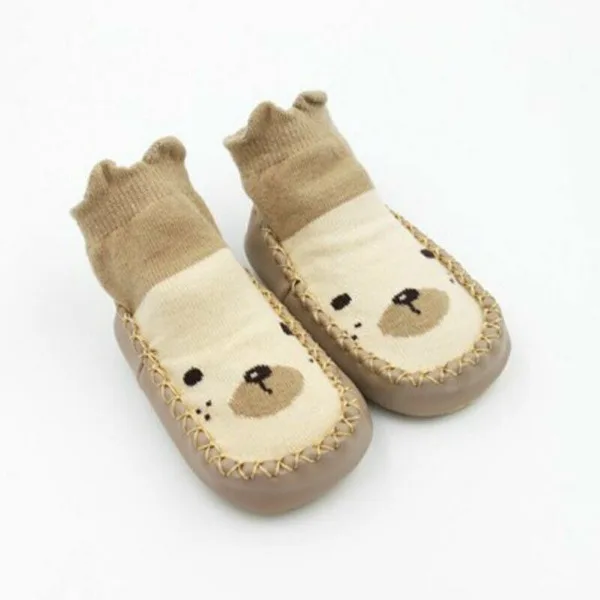 Cute Cotton Baby Socks Newborn Autumn Winter Children Floor Socks Shoes Anti Slip Soft Sole Patchwork Cartoon Sock New 0-24M