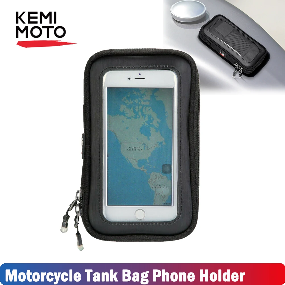 Up to 6.5 In Motorcycle material Saddle bag Magnetic Fuel Tank Bag Gas Bag Touchscreen Cell Phone GPS Holder Bag