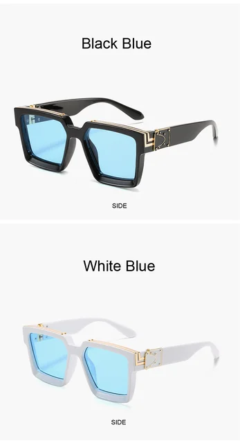 High Quality Famous Design Square Sunglasses Men Charm Half Frame Large Sun  Glasses For Male Oversized Blue Red Shades Frmale - Sunglasses - AliExpress