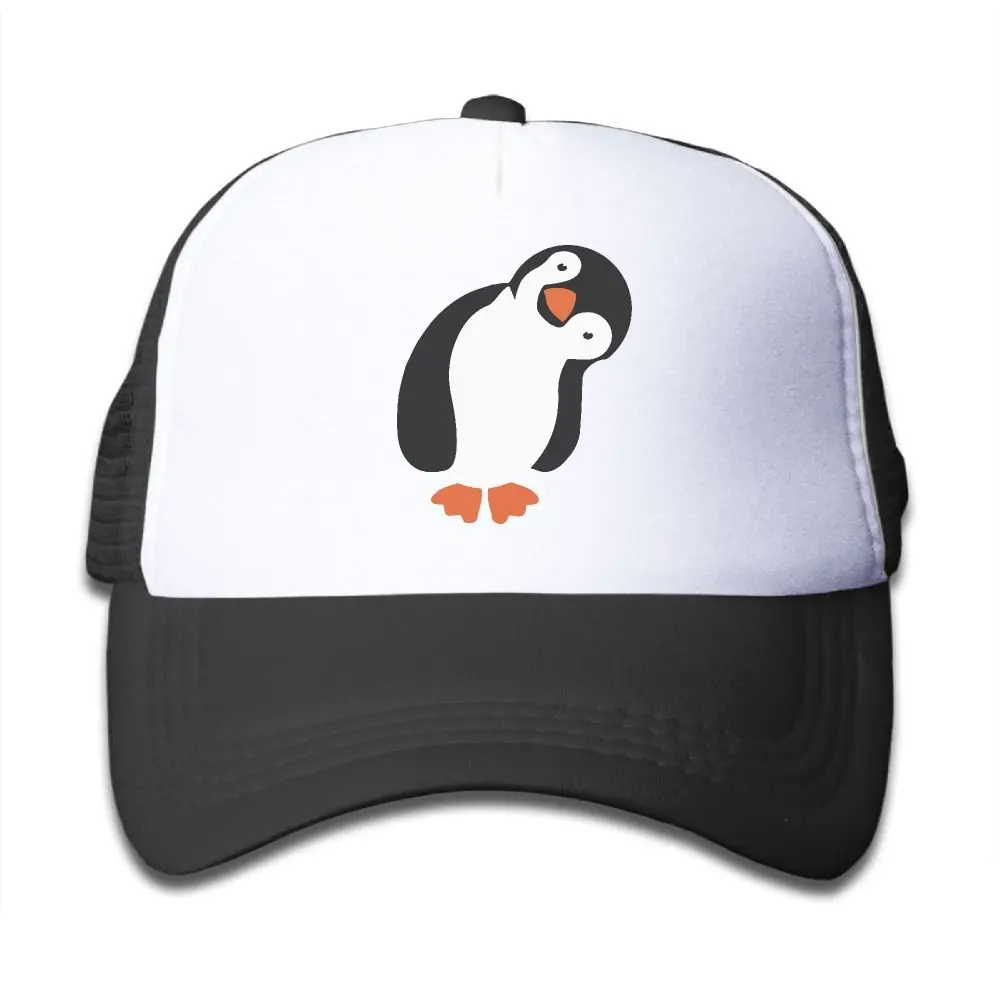 Пингвин Забавная детская бейсболка для дальнобойщика с сеткой Регулируемая Шляпа(в 3 цветах) кепка s