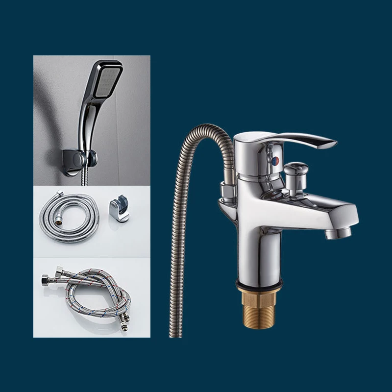 Faucet Set 2 Смеситель для раковины, набор для ванной, ванной, душевой кран с ручной насадкой для душа, смесительный клапан горячей и холодной воды, насадка на бортике - Цвет: Faucet Set 2