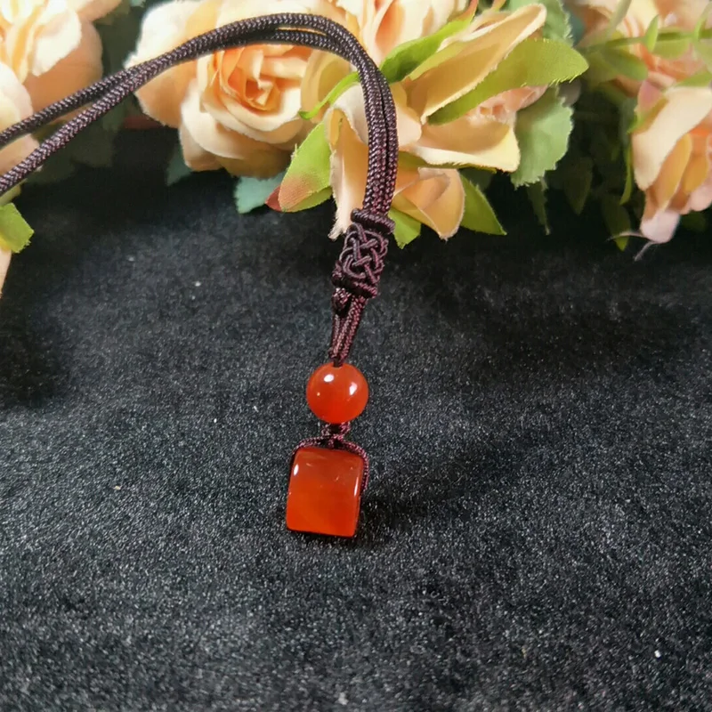 Jade Pendant Natural Red Agate Lu lu tong Bucket Bead Necklace Jewelry Fine Lucky Safe Pendantd | Украшения и аксессуары