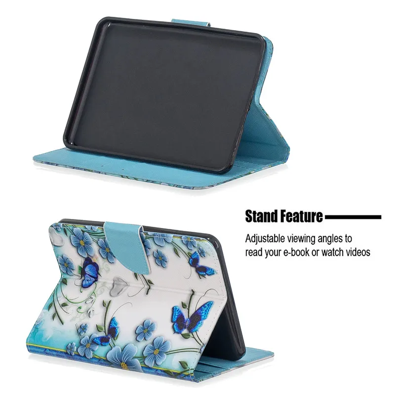 Funda для Kindle чехол Kawaii Единорог кошка девушки цветок Краска кожаный бумажник Стенд чехол для Kindle 10th поколение чехол