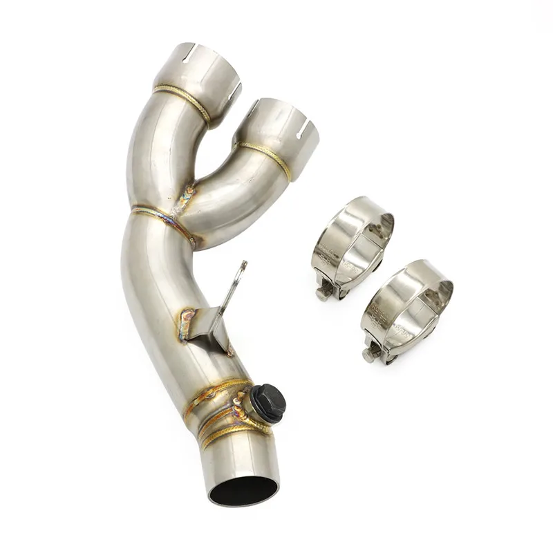 Exhaust Muffler Y Mid Pipe Link Race Decat cat eliminator For 2006-2019 YZF R6 Exhaust Muffler Middle Y Pipe Eliminator