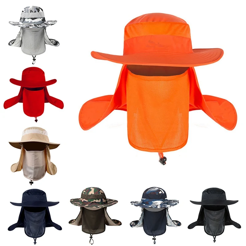 

Sunshade Caps Men Women Windproof Sunshade Detachable / Removable Ear Neck Cover Sunshade Hat Outdoor Sportswear Accessories1