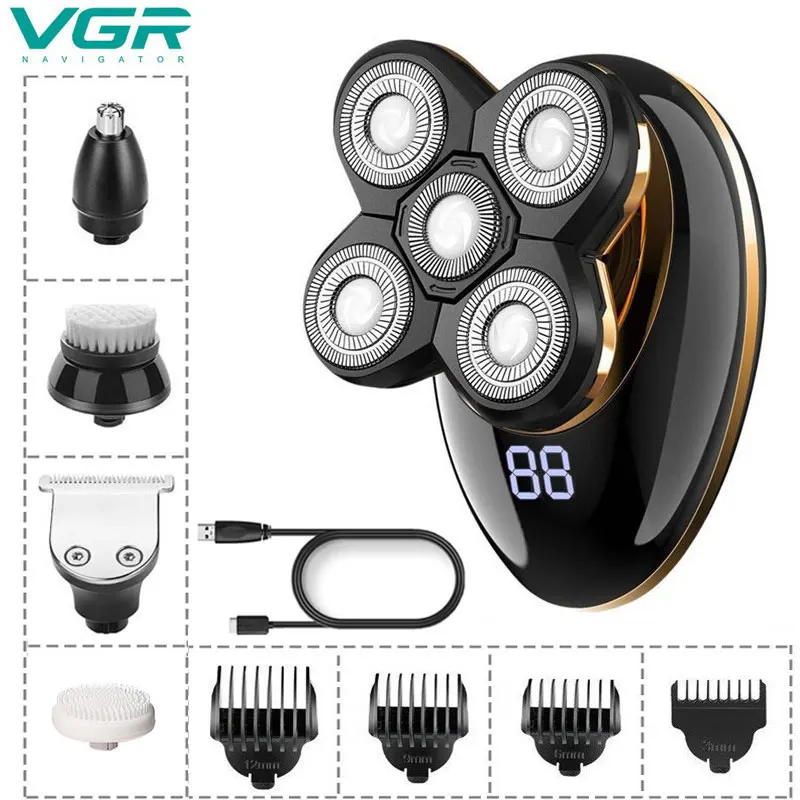 VGR 5 in 1 Face Electric Shaver Five Floating Head Shavers Electric