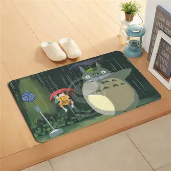 

W530L4 Custom Anime My Neighbor Totoro Watercolor Painting Doormat Home Decor Door mat Floor Mat Bath Mats foot pad #F4