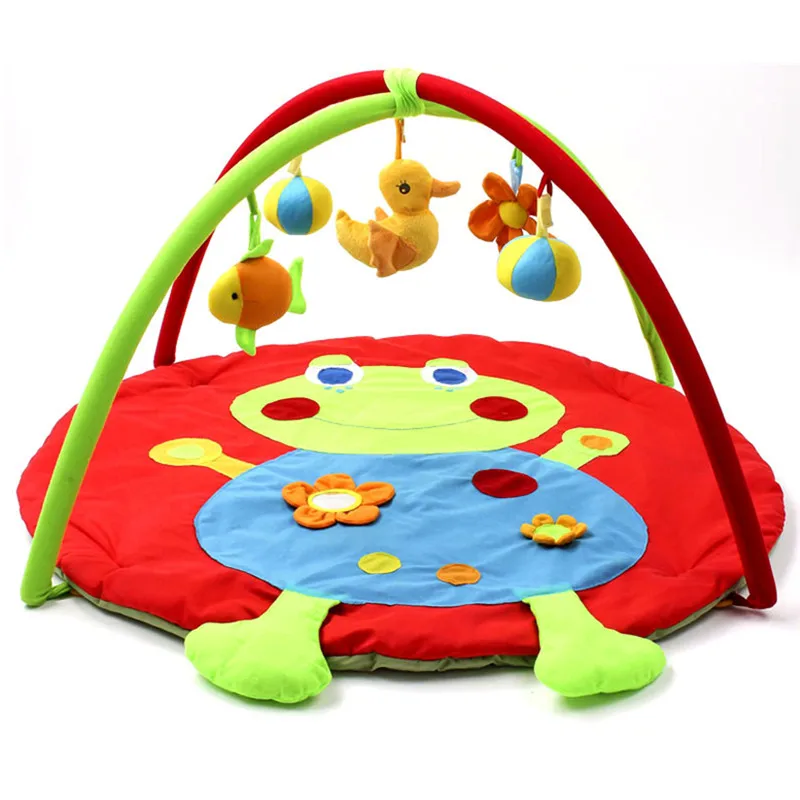 Игровой коврик для новорождённых мягкий игровой с большой лягушкой 90*90*50 см 5