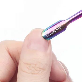 

ROSALIND Cuticle Pusher Rainbow Cuticle Nail Art nail tools 2 Way Spoon Pusher cuticle remover Tools repousse cuticule nails