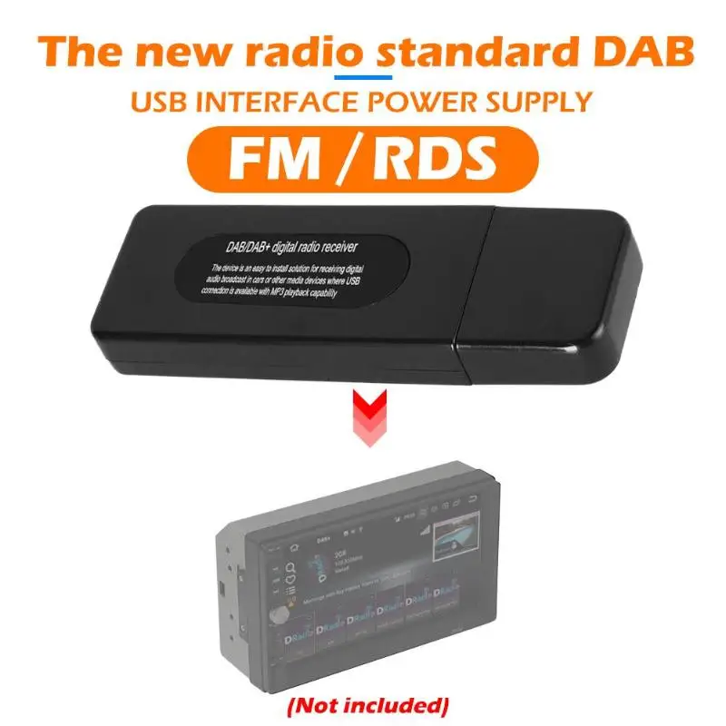 

Portable Car DAB/DAB+ OLED Digital Adapter USB RDS FM Radio Receiver with Antenna Suitable for All Models on the Market