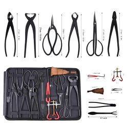 Ensemble d'outils de jardinage en acier à haute teneur en carbone, 14 pièces, ensemble d'outils de coupe avec sac de rangement pour ciseaux de taille 