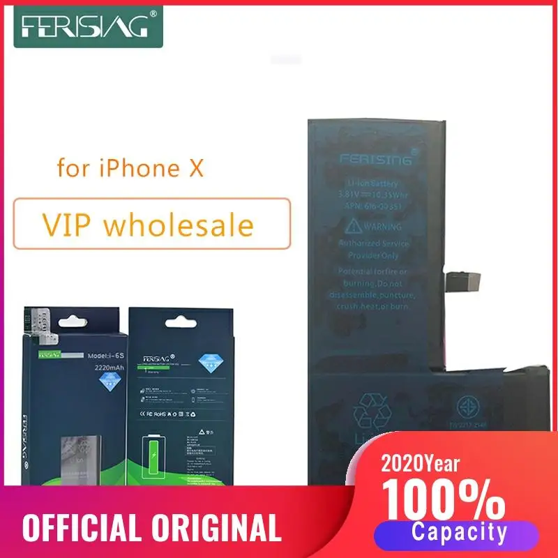 Оптовая продажа (сделано в 2020 году) Новый OEM Аккумулятор для телефона iPhone X