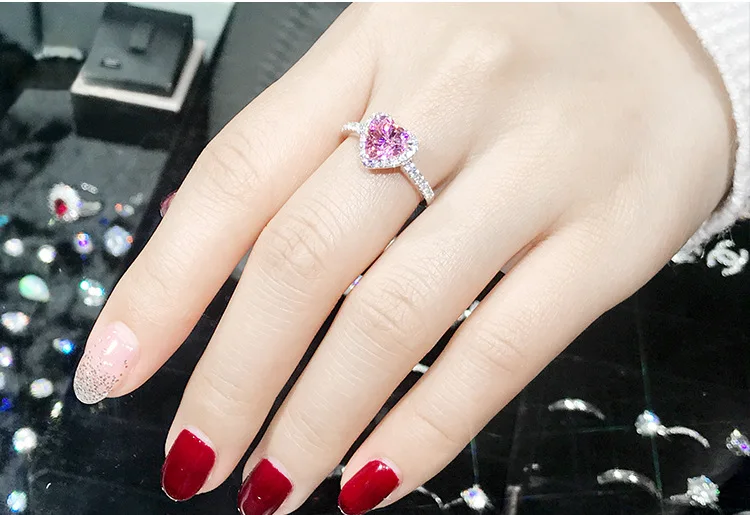 DODO SilverPinkYellow Wedding band engagement heart shape rings For Women accessories Bridal Luxury Jewelry bagues DD509 (10)