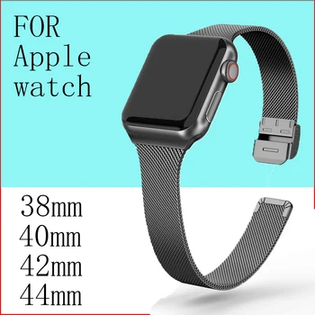 

Milanese strap For Apple Watch 5 band 40mm iWatch band 38mm Silm Stainless steel metal bracelet Apple watch 4 3 2 1 40 38 mm