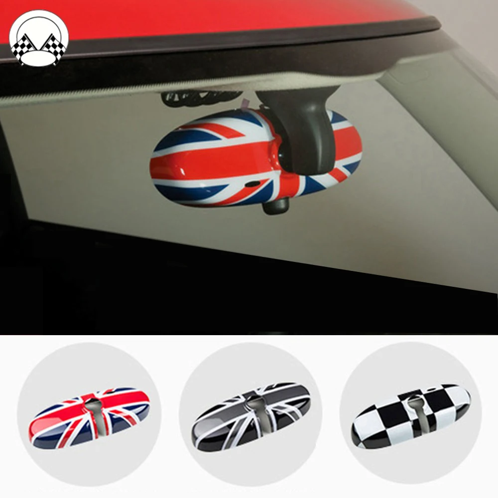Car Rear View Mirror Case Cover Sticker Decor Car-Styling For BMW MINI Cooper JCW S One+ Clubman R55 R56 R59 R60 R61 Countryman rearview mirror cover carbon fiber mirror cover