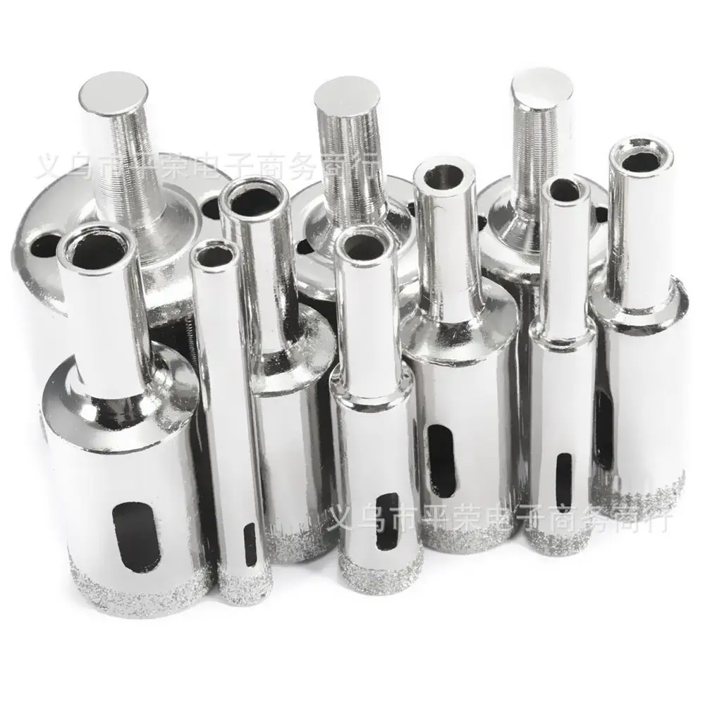 10pcs Diamond Coated Drill Bit Set Tile Marble Glass Ceramic Hole Saw Drilling Bits For Power Tools 6mm-30mm 11pcs 6 30mm marble opener diamond core bit hole saw drill bit for marble granite brick tile ceramic concrete drilling