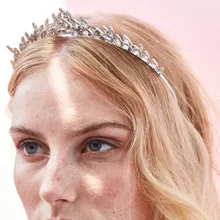 Классические Стразы, ободок для волос для женщин и девочек, корона для волос, Свадебная вечеринка, день рождения, головной убор, украшение для волос, аксессуары F0844