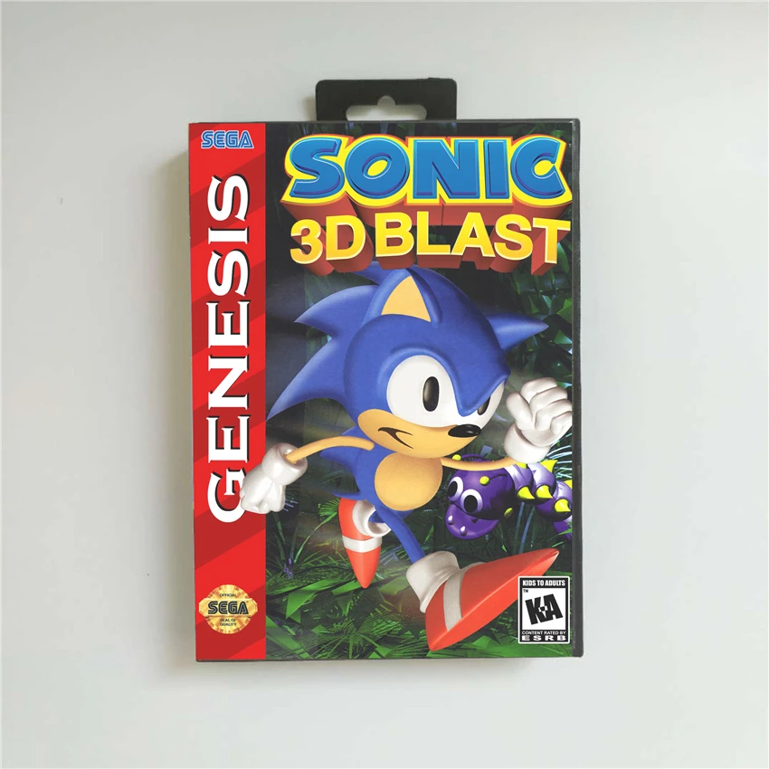 

Sonic 3D Blast - USA Cover With Retail Box 16 Bit MD Game Card for Sega Megadrive Genesis Video Game Console