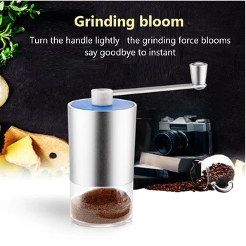

Hand-held Coffee Grinder Bean Compartment Large Capacity Household Coffee Mill Beans Nuts Grinder Kitchen Accessories