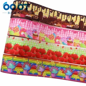

OOOT BAORJCT L-20118-99,10yards 38mm,cartoon cake Thermal transfer Printed grosgrain Ribbons,Clothing DIY handmade materials