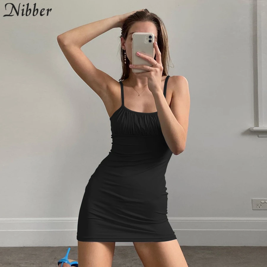 Nibber elegant red black lace up bodycon mini dress for womens 2020 summer fashion ladies beach casual vacation Harajuku dress