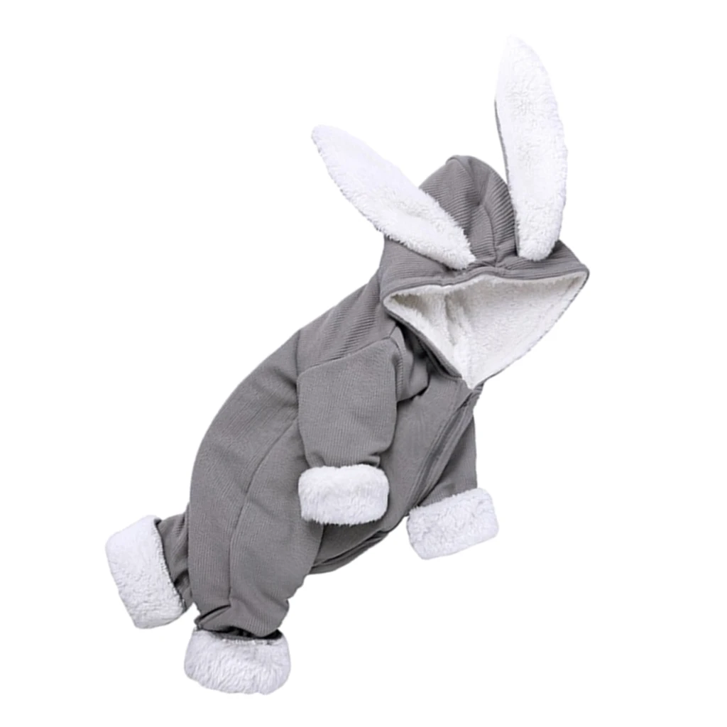 Newborn Baby Cartoon Long Ear Rabbit Jumpsuits Snowsuit Warm Fleece Hooded Romper, Sizes and Styles Selectable