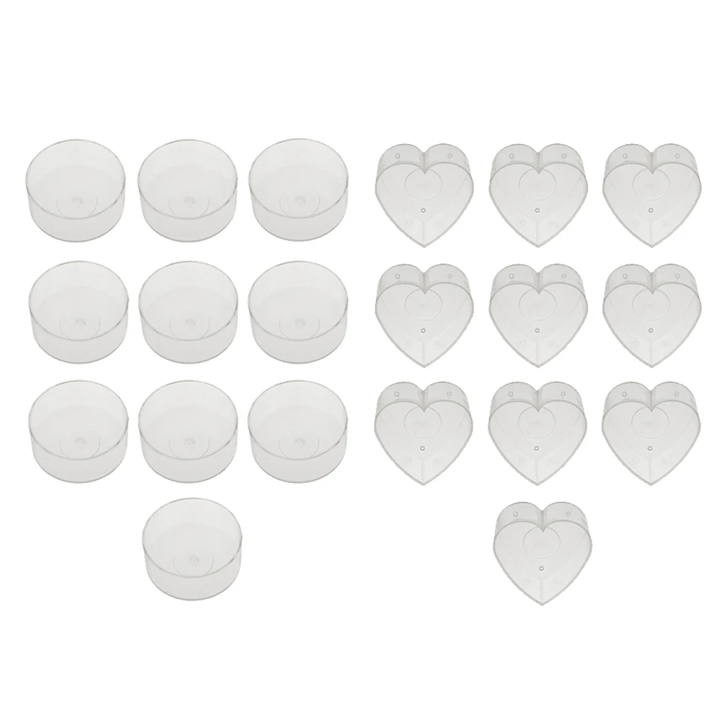 20Pack Clear Tealight Cups Wax Containers Candle Mold Case DIY Wedding Decor