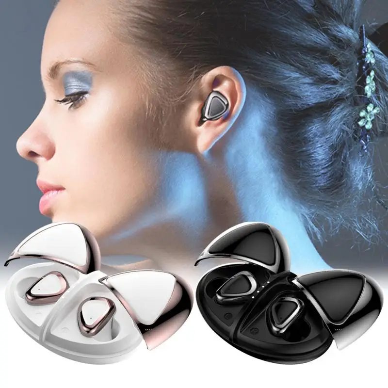 

Portable Aluminum Alloy 5.0 Mini Wireless Earbuds Sport Handsfree Bluetooth Earphones Music Stereo Waterproof With Charging Box