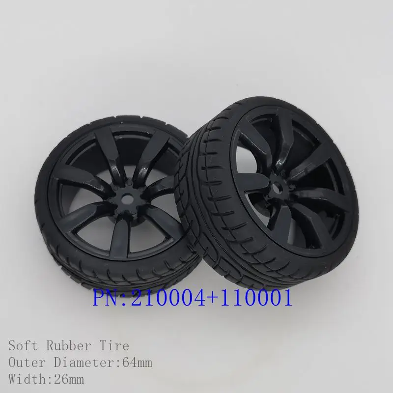4Pcs Rc Model Car 1/10 Scale Pneumatici In Gomma Morbida Pneumatico Adatto Per 1:10 Touring Car 1/10 Pneumatici Da Corsa Pneumatici Piatti Auto Pneuma