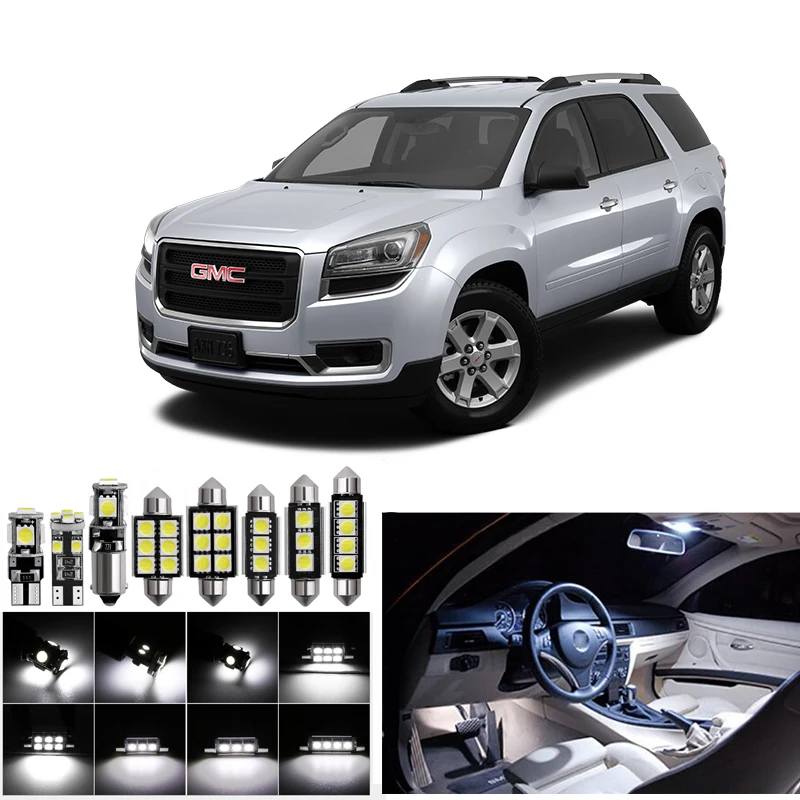 

Car Light For GMC Acadia 2013 2014 2015 Interior Lighting Kit Reading Lights Map Dome Vanity Mirror Light Car LED Light Canbus