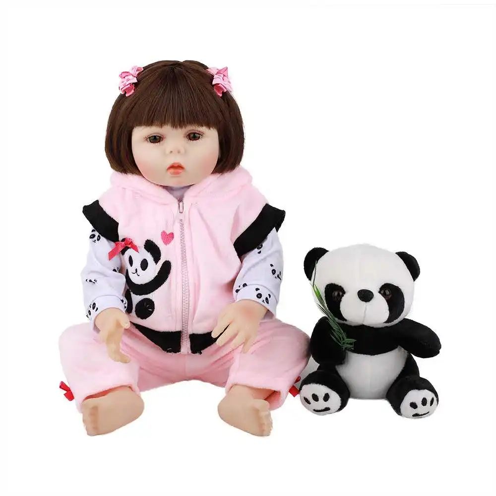 muñecas reborn bebes reborn doll 48cm Silicone reborn baby Panda Bear Children's toys Happy Childhood Christmas presents| | - AliExpress