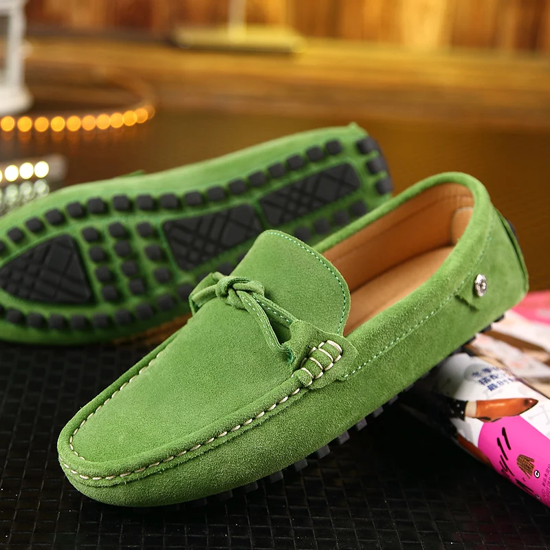 

Suede Leather Penny Loafers Men Driving Shoes Casual Shoes Handmade Classic Man Moccasins Male Footwear Slip On Flats Designer